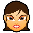 Female Face FG 3 brunette Icon, Female Face FG 3 brunette,Face Avatars,Avatar