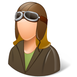 Occupations Pilot OldFashioned Female Light Icon, Occupations Pilot OldFashioned Female Light,Vista People,Avatar