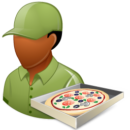Occupations Pizza Deliveryman Male Dark Icon, Occupations Pizza Deliveryman Male Dark,Vista People,Avatar