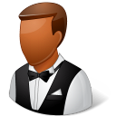Occupations Waiter Male Dark Icon, Occupations Waiter Male Dark,Vista People,Avatar