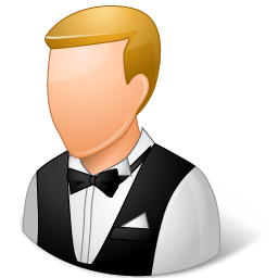 Occupations Waiter Male Light Icon, Occupations Waiter Male Light,Vista People,Avatar