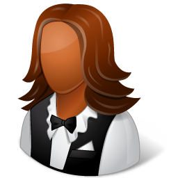 Occupations Waitress Female Dark Icon, Occupations Waitress Female Dark,Vista People,Avatar