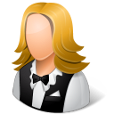 Occupations Waitress Female Light Icon, Occupations Waitress Female Light,Vista People,Avatar
