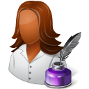 Occupations Writer Female Dark Icon, Occupations Writer Female Dark,Vista People,Avatar