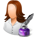 Occupations Writer Female Light Icon, Occupations Writer Female Light,Vista People,Avatar
