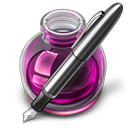 Pink Fire w silver pen 128 Icon, Pink Fire w silver pen 128,Pages-Ink never looked so good,Business,http://Pinky-von-Pout.deviantart.com/art/Pages-Ink-never-looked-so-good-62125799