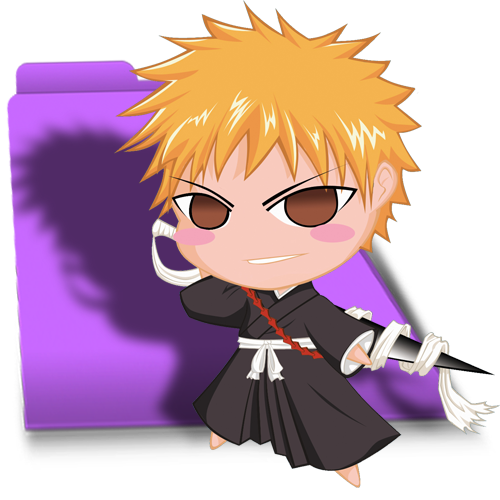 Bleach Chibi Ichigo folder Icon, Bleach Chibi Ichigo folder,Bleach Chibi Icons for mac,Cartoon,http://rukichen.deviantart.com/art/Bleach-Chibi-Icons-for-mac-80410190