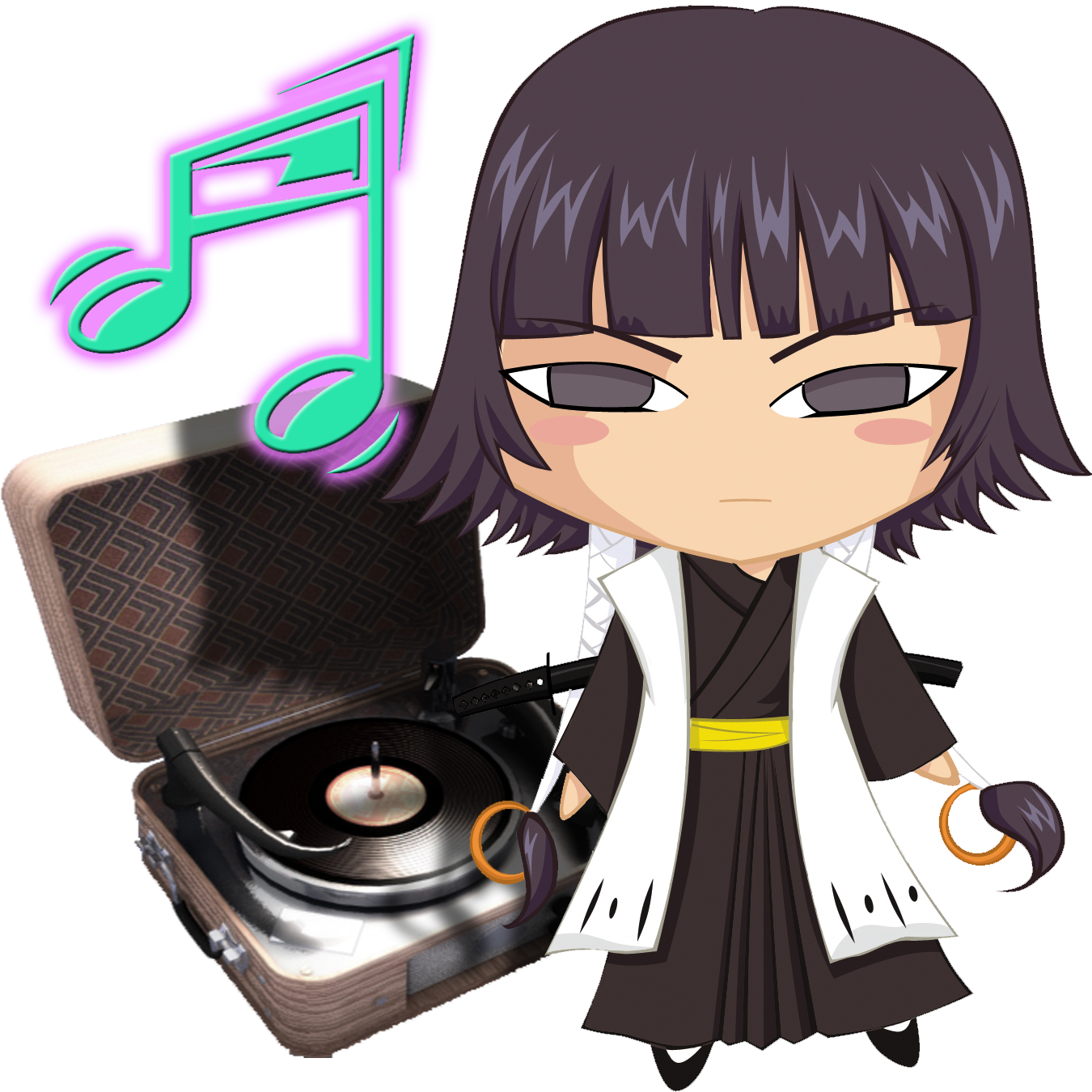 Chibi Soi Fong Music Icon, Chibi Soi Fong Music,Bleach Chibi Icons for mac,Cartoon,http://rukichen.deviantart.com/art/Bleach-Chibi-Icons-for-mac-80410190