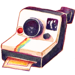 Camera Polariod Icon, Camera Polariod,Summer Love Cicadas,Cartoon
