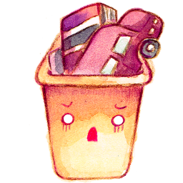 Recycle Bin Full 2 Icon, Recycle Bin Full 2,Summer Love Cicadas,Cartoon