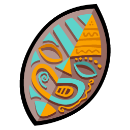 Tiki Shield Icon, Tiki Shield,Tiki Time,Culture,