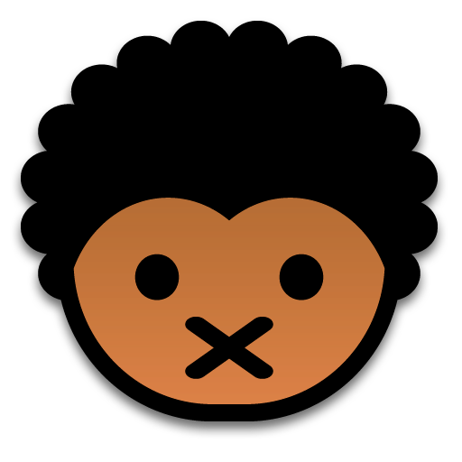 quiet 512x512 Icon, quiet 512x512,Black Power Emoticons,Emoticon,