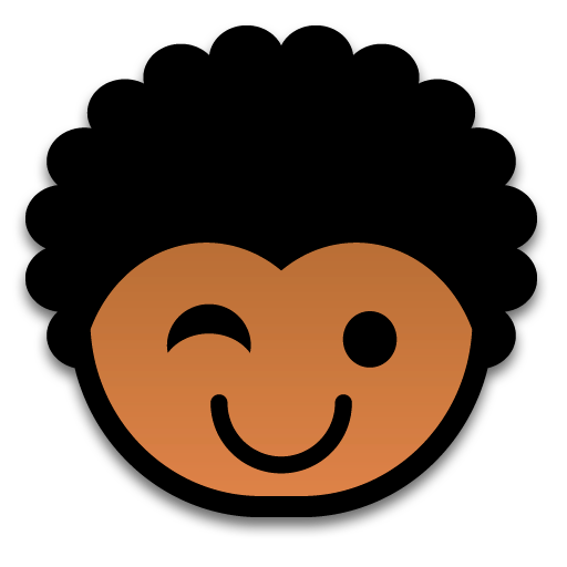 wink 512x512 Icon, wink 512x512,Black Power Emoticons,Emoticon,