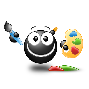 Painting Smile Icon, Painting Smile,Friendly fire,Emoticon,