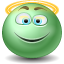 angel Icon, angel,Green Emo,Emoticon