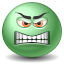 angry Icon, angry,Green Emo,Emoticon
