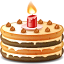 cake Icon, cake,Green Emo,Emoticon