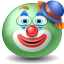 clown Icon, clown,Green Emo,Emoticon