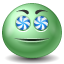 hypnotize Icon, hypnotize,Green Emo,Emoticon