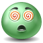 hypnotized Icon, hypnotized,Green Emo,Emoticon