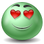 inlove Icon, inlove,Green Emo,Emoticon