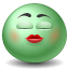 kiss Icon, kiss,Green Emo,Emoticon