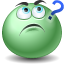 question Icon, question,Green Emo,Emoticon