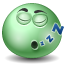 sleeping Icon, sleeping,Green Emo,Emoticon