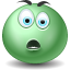 surprized Icon, surprized,Green Emo,Emoticon