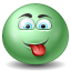 tongue Icon, tongue,Green Emo,Emoticon