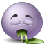 vomited Icon, vomited,Green Emo,Emoticon