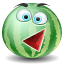 watermelon Icon, watermelon,Green Emo,Emoticon