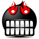 Anger Smile Icon, Anger Smile,The Black,Emoticon,