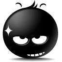 Bad egg Smile Icon, Bad egg Smile,The Black,Emoticon,