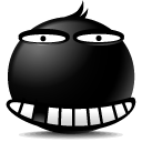 Bad smile Icon, Bad smile,The Black,Emoticon,