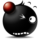 Beaten Smile Icon, Beaten Smile,The Black,Emoticon,