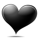 Black heart Icon, Black heart,The Black,Emoticon,