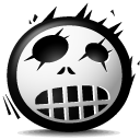 Electric shock Smile Icon, Electric shock Smile,The Black,Emoticon,