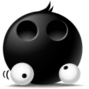Eyes droped Icon, Eyes droped,The Black,Emoticon,