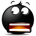 Horror Smile Icon, Horror Smile,The Black,Emoticon,