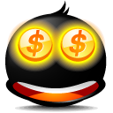 Money Smile Icon, Money Smile,The Black,Emoticon,
