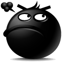 Scorn Smile Icon, Scorn Smile,The Black,Emoticon,