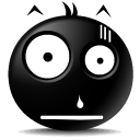 Shocked Smile Icon, Shocked Smile,The Black,Emoticon,