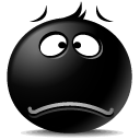 Unhappy Smile Icon, Unhappy Smile,The Black,Emoticon,