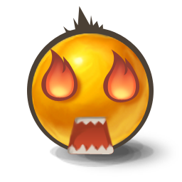 Eyes on fire Icon, Eyes on fire,Yolks 2,Emoticon