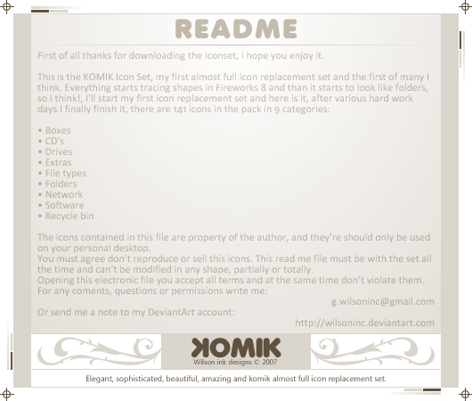Readme Icon, Readme,KOMIK,File Type,http://wilsoninc.deviantart.com/art/KOMIK-Iconset-ICNS-57237006