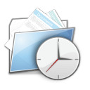 Folder Clock Icon, Folder Clock,Longhorn Pinstripe,File Type