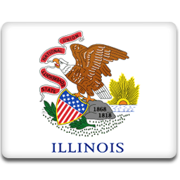 Illinois Flag Icon, Illinois Flag,American States,Flag