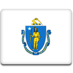 Massachusetts Flag Icon, Massachusetts Flag,American States,Flag