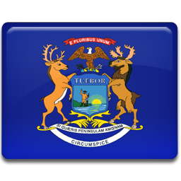 Michigan Flag Icon, Michigan Flag,American States,Flag